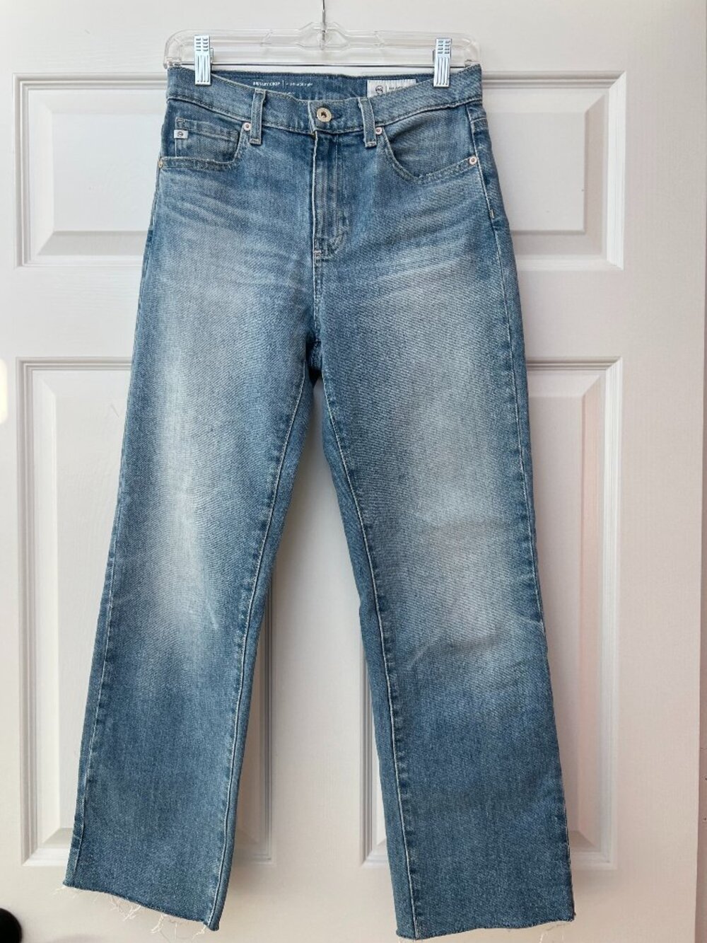 AG Jeans Brinley crop, raw hem, size 25